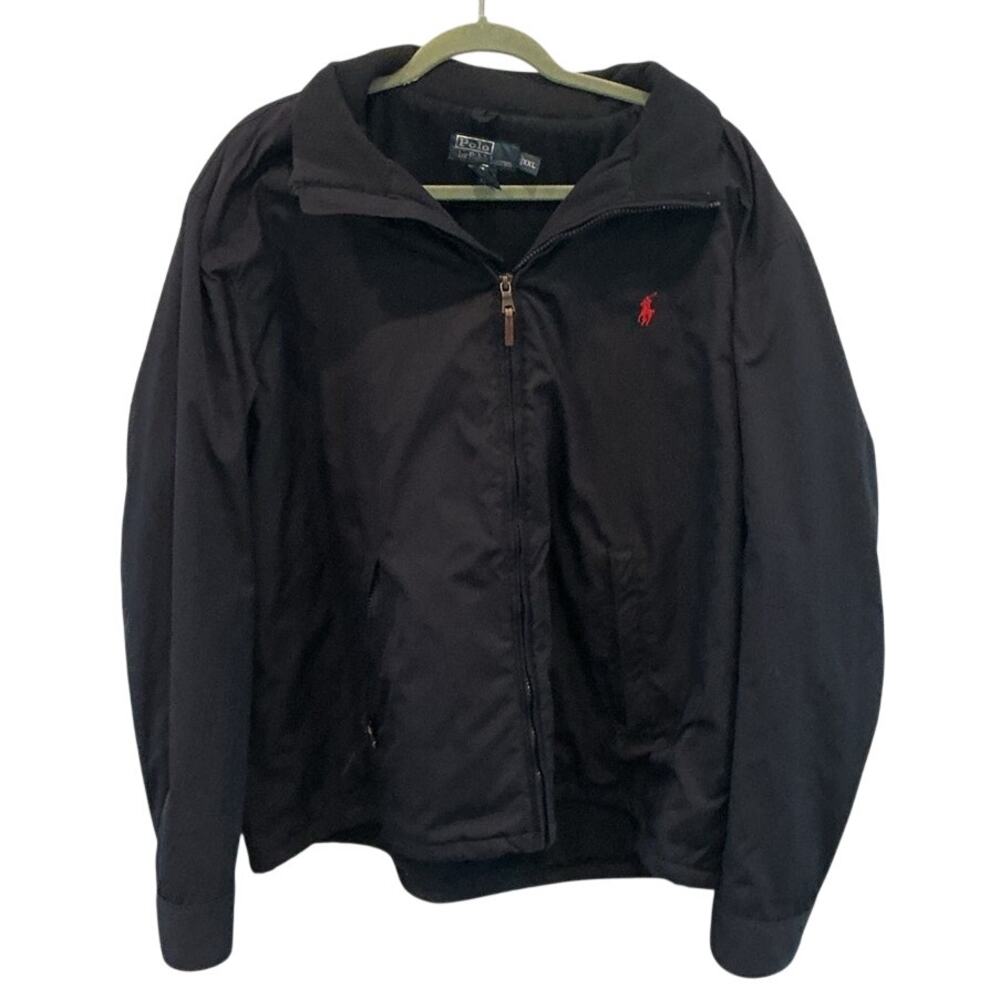 Vintage 90s Polo Ralph Lauren Harrington Jacket Mens XXL Navy Blue Zip-up Preppy